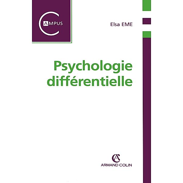 Psychologie différentielle / Hors Collection, Elsa Eme