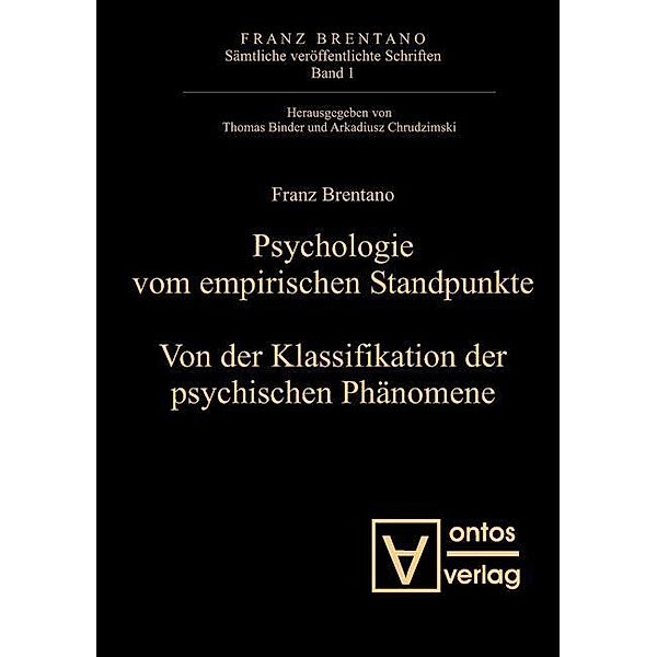 Psychologie vom empirischen Standpunkt. Von der Klassifikation psychischer Phänomene