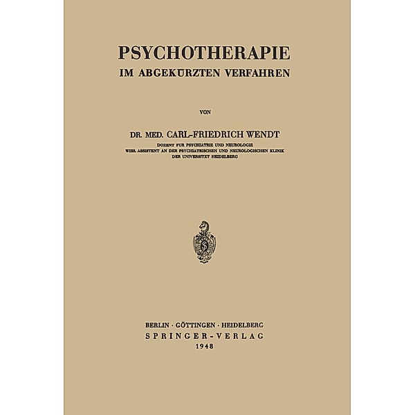 Psychotherapie, Carl-Friedrich Wendt