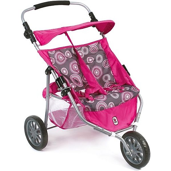 Pu-Zwillings Jogging Buggy pink, 75cm
