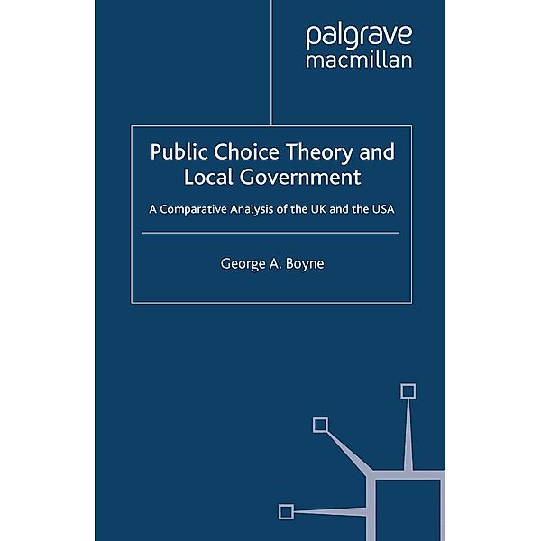 Public Choice Theory and Local Government, George A. Boyne
