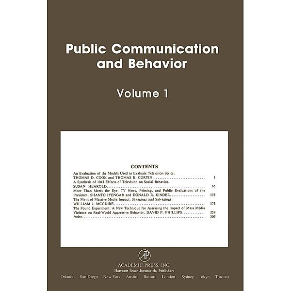 Public Communication and Behavior