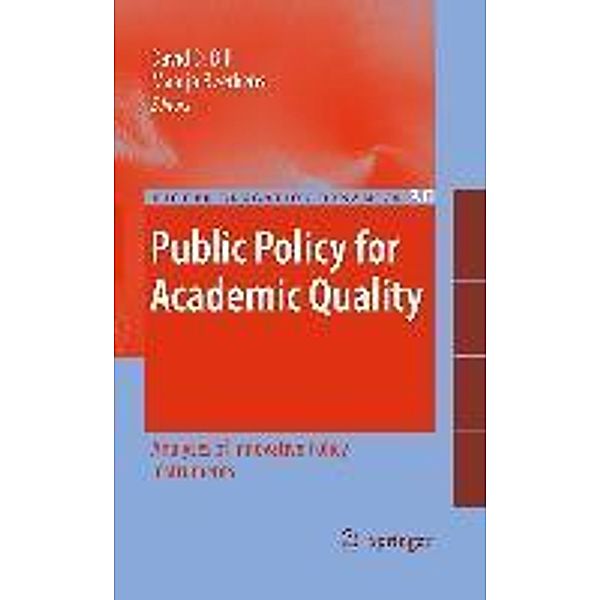 Public Policy for Academic Quality / Higher Education Dynamics Bd.30