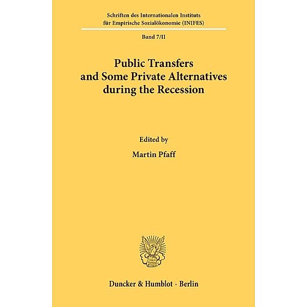 Public Transfers and Some Private Alternatives during the Recession.