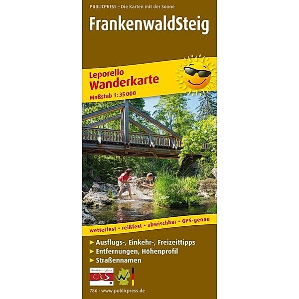 PublicPress Leporello Wanderkarte FrankenwaldSteig