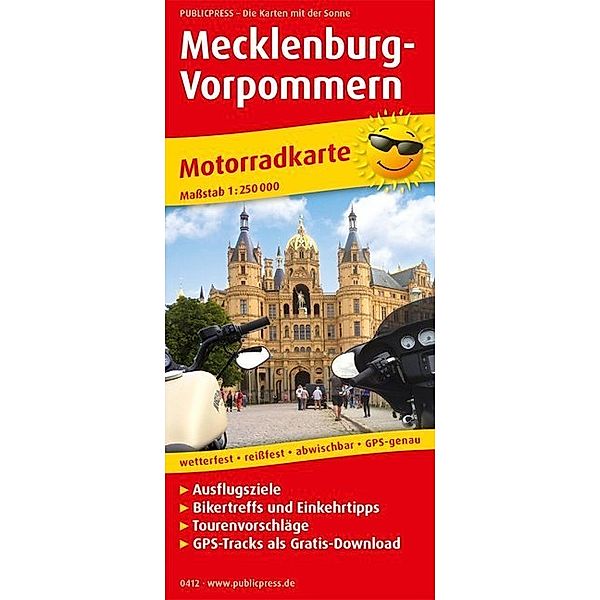 PublicPress Motorradkarte Mecklenburg-Vorpommern