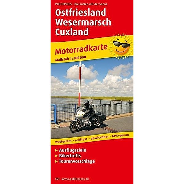 PublicPress Motorradkarte Ostfriesland - Wesermarsch - Cuxland