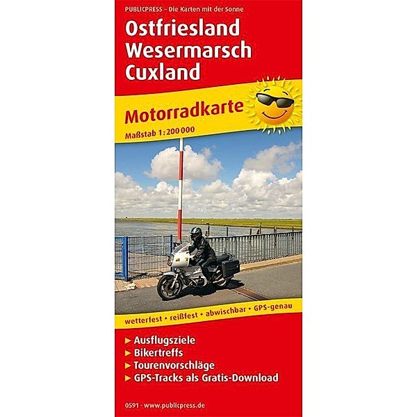 PublicPress Motorradkarte Ostfriesland - Wesermarsch - Cuxland