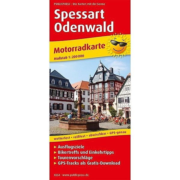 PublicPress Motorradkarte Spessart - Odenwald