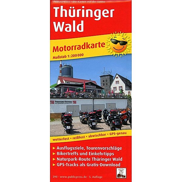 PublicPress Motorradkarte Thüringer Wald