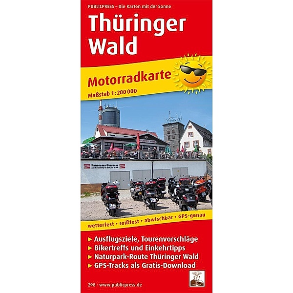 PUBLICPRESS Motorradkarte Thüringer Wald