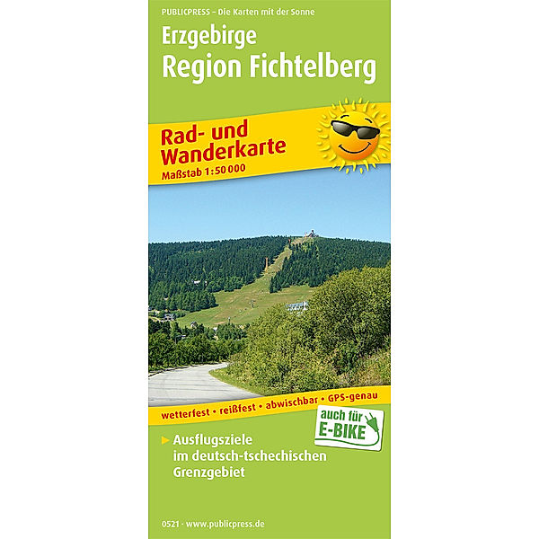 PUBLICPRESS Rad- und Wanderkarte Erzgebirge, Region Fichtelberg