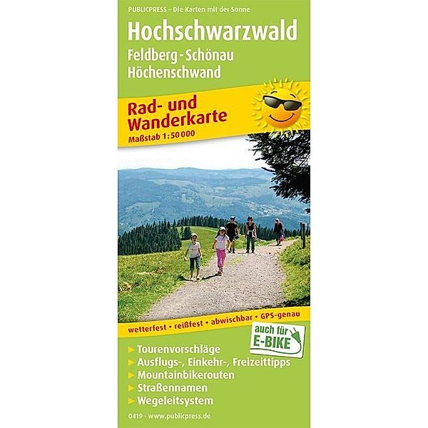 PublicPress Rad- und Wanderkarte Hochschwarzwald, Feldberg - Schönau - Höchenschwand