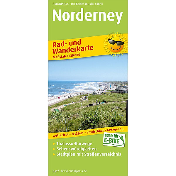 PublicPress Rad- und Wanderkarte Norderney