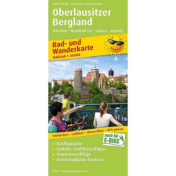 PublicPress Rad- und Wanderkarte Oberlausitzer Bergland, Bautzen - Neustadt i.S. - Löbau - Sebnitz