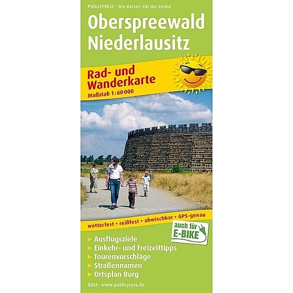 PUBLICPRESS Rad- und Wanderkarte Oberspreewald - Niederlausitz