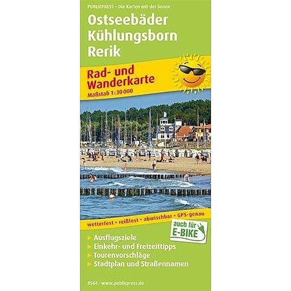 PublicPress Rad- und Wanderkarte Ostseebäder Kühlungsborn - Rerik