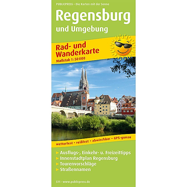 PublicPress Rad- und Wanderkarte Regensburg und Umgebung