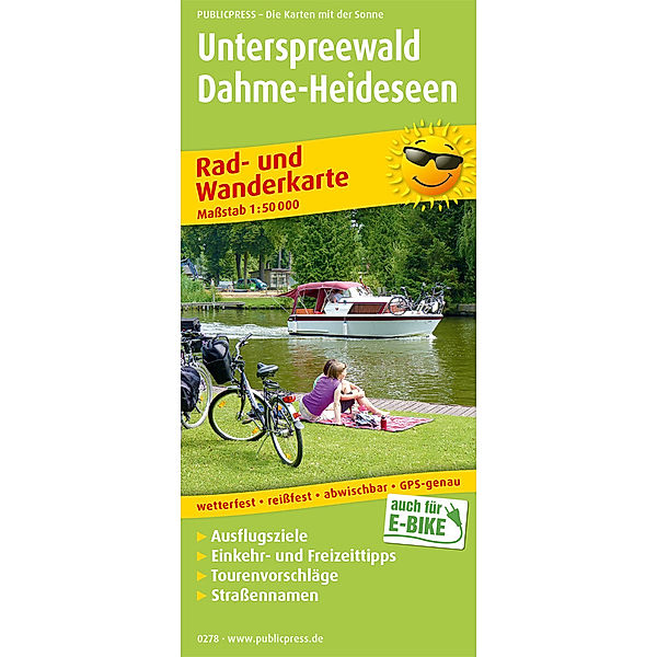 PublicPress Rad- und Wanderkarte Unterspreewald - Dahme-Heideseen