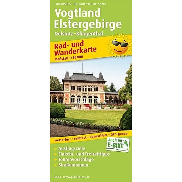 PublicPress Rad- und Wanderkarte Vogtland, Elstergebirge