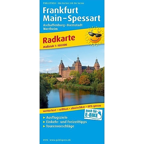 PublicPress Radkarte Frankfurt - Main - Spessart, Aschaffenburg - Darmstadt, Wertheim