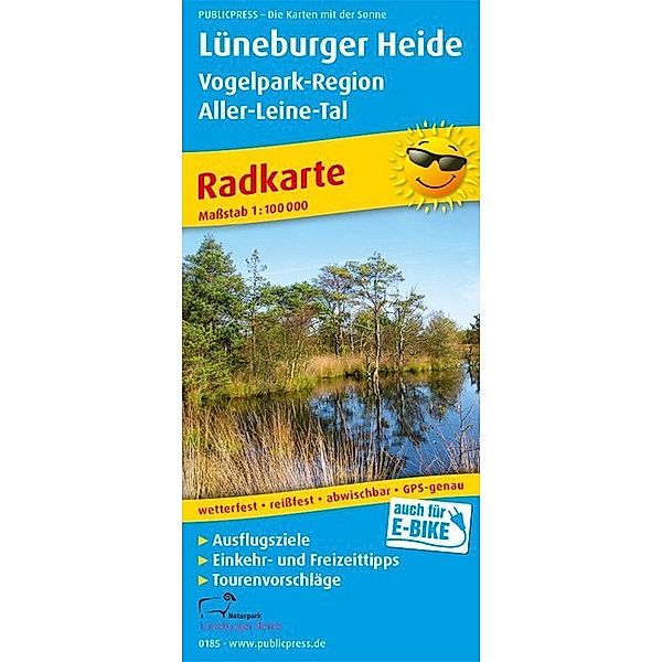 PUBLICPRESS Radkarte Lüneburger Heide - Vogelpark-Region, Aller-Leine-Tal