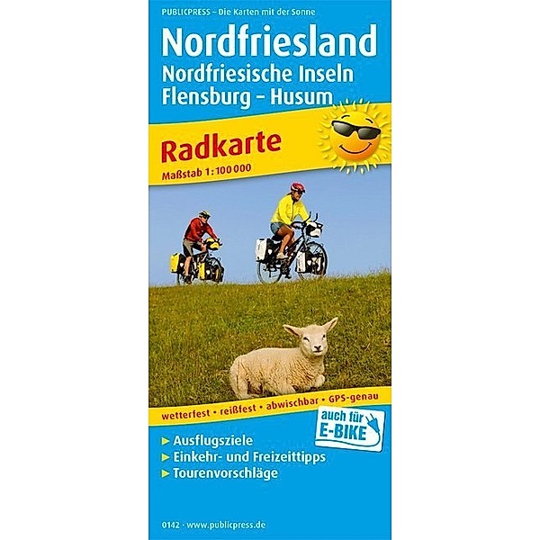 PUBLICPRESS Radkarte Nordfriesland, Nordfriesische Inseln, Flensburg -. Huseum