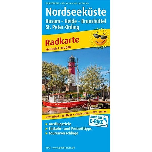 PublicPress Radkarte Nordseeküste, Husum - Heide - Brunsbüttel