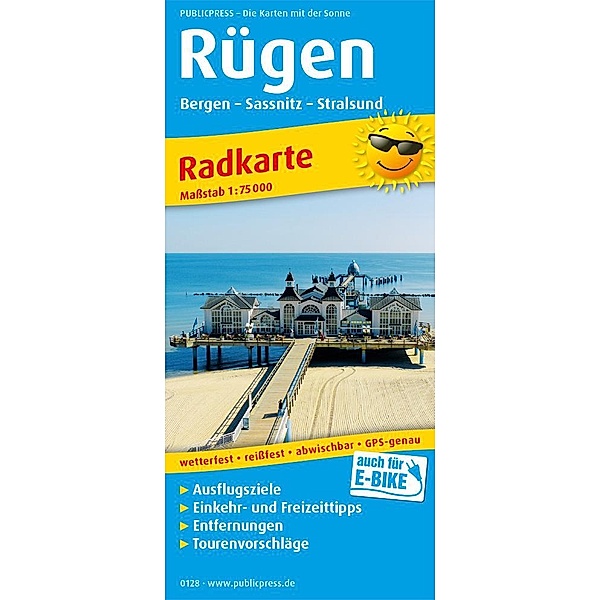 PublicPress Radkarte Rügen, Bergen - Sassnitz - Stralsund