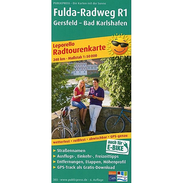 PublicPress Radwanderkarte Fulda-Radweg R1, Gersfeld - Bad Karlshafen Buch  versandkostenfrei bei Weltbild.de bestellen