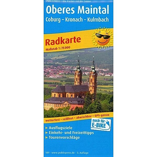 PublicPress Radwanderkarte Oberes Maintal, Coburg - Kronach - Kulmbach