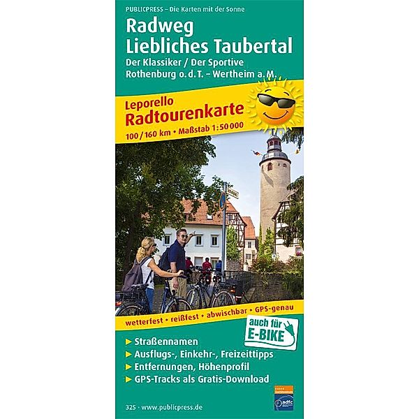 PublicPress Radwanderkarte Radweg Liebliches Taubertal