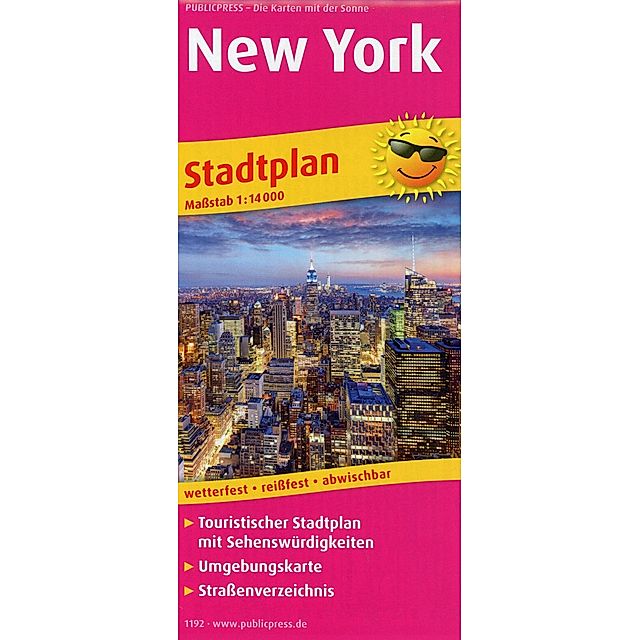 PUBLICPRESS Stadtplan New York Buch jetzt online bei Weltbild.de bestellen