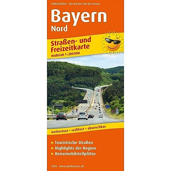PublicPress Straßen- und Freizeitkarte Bayern-Nord