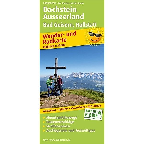 PublicPress Wander- und Radkarte Dachstein, Ausseerland, Bad Goisern, Hallstatt