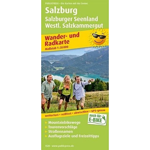 PublicPress Wander- und Radkarte Salzburg, Salzburger Seenland, Westliches  Salzkammergut Buch jetzt online bei Weltbild.at bestellen