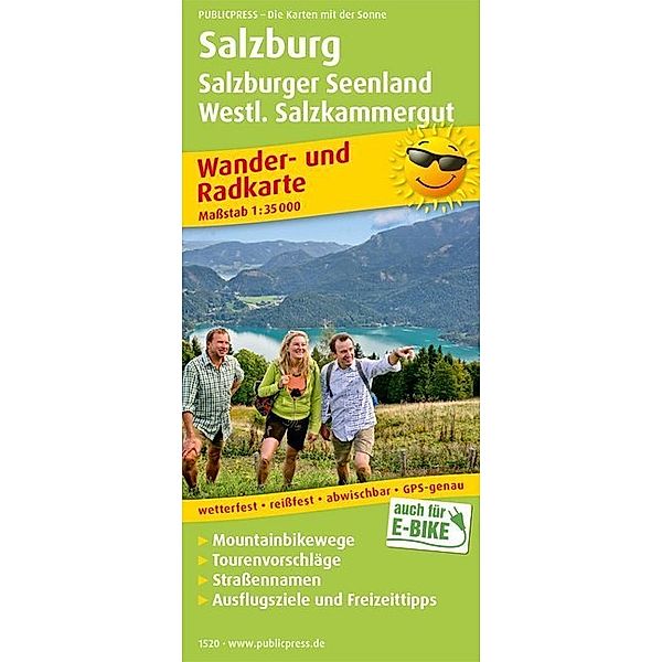 PublicPress Wander- und Radkarte Salzburg, Salzburger Seenland, Westliches Salzkammergut