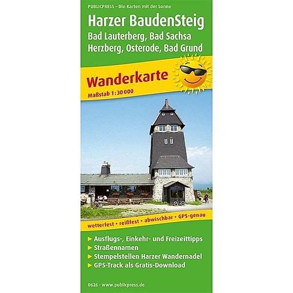 PUBLICPRESS Wanderkarte Harzer BaudenSteig