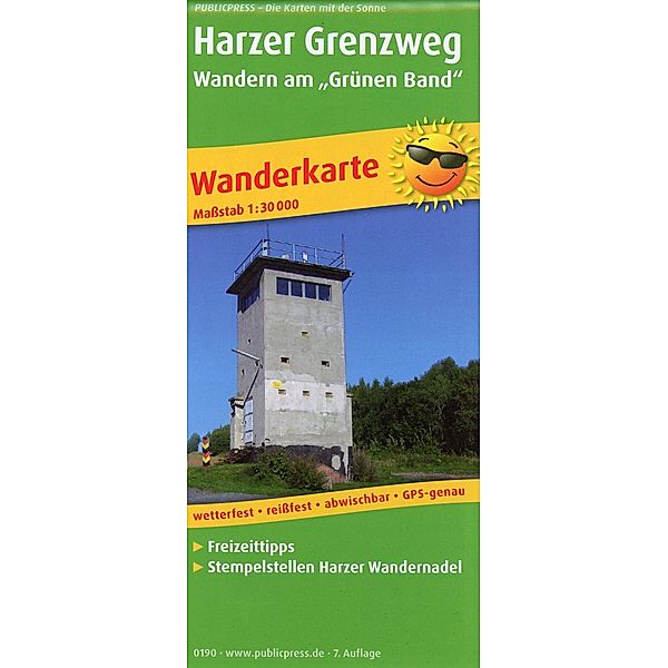 PUBLICPRESS Wanderkarte Harzer Grenzweg - Wandern am 'Grünen Band'