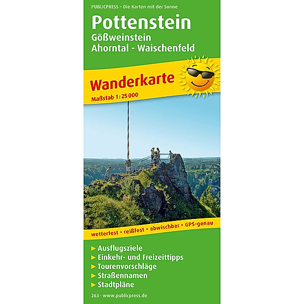 PublicPress Wanderkarte Pottenstein, Gößweinstein - Ahorntal - Waischenfeld