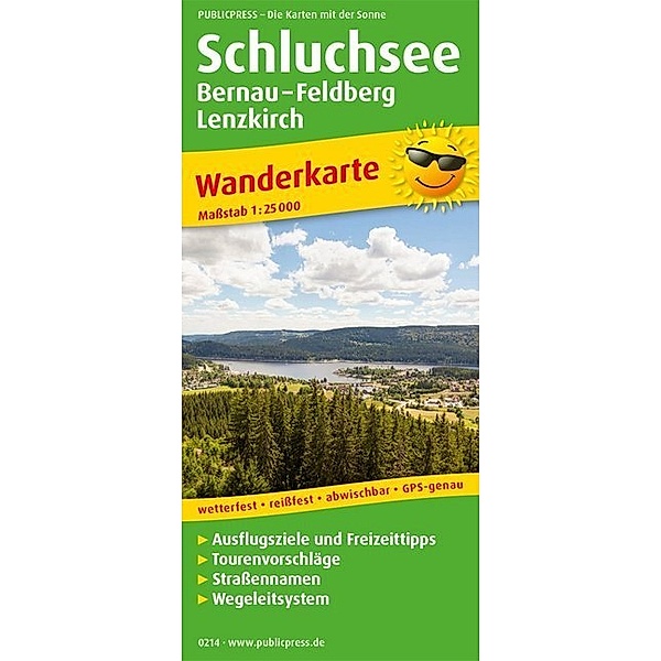 PublicPress Wanderkarte Schluchsee, Bernau - Feldberg - Lenzkirch