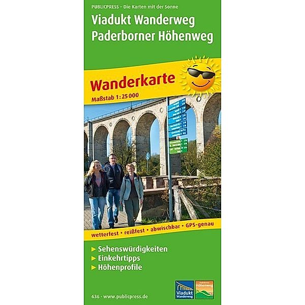 PublicPress Wanderkarte Viadukt Wanderweg, Paderborner Höhenweg