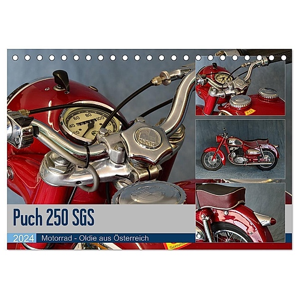 Puch 250 SGS Motorrad - Oldie aus Österreich (Tischkalender 2024 DIN A5 quer), CALVENDO Monatskalender, Ingo Laue