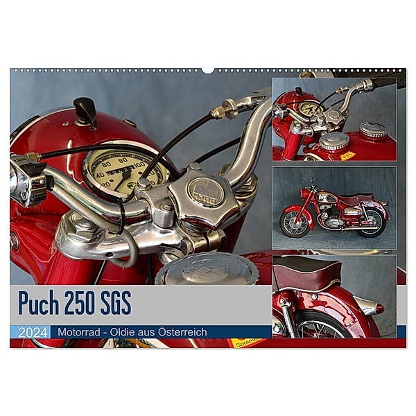 Puch 250 SGS Motorrad - Oldie aus Österreich (Wandkalender 2024 DIN A2 quer), CALVENDO Monatskalender, Ingo Laue