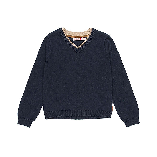 Boboli Pullover FESTIVE mit Ellenbogenpatches in marine