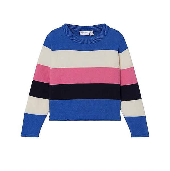 name it Pullover NMFVAJSA SHORT KNIT in dazzling blue