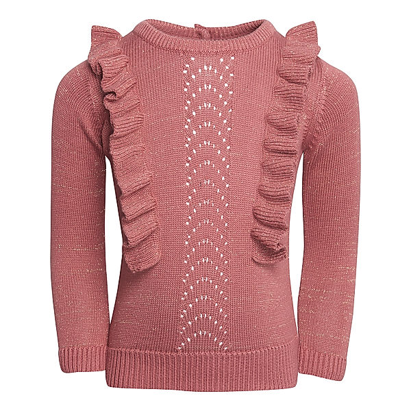 En Fant Pullover SHIMMER mit Rüschen in withered rose