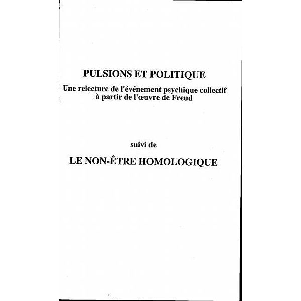 Pulsions et Politique / Hors-collection, Collectif