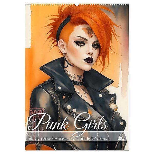 Punk Girls mit einer Prise New Wave (Wandkalender 2025 DIN A2 hoch), CALVENDO Monatskalender, Calvendo, DeVerviers