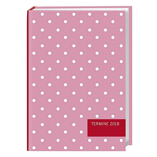 Punkte Kalenderbuch rosa 2018